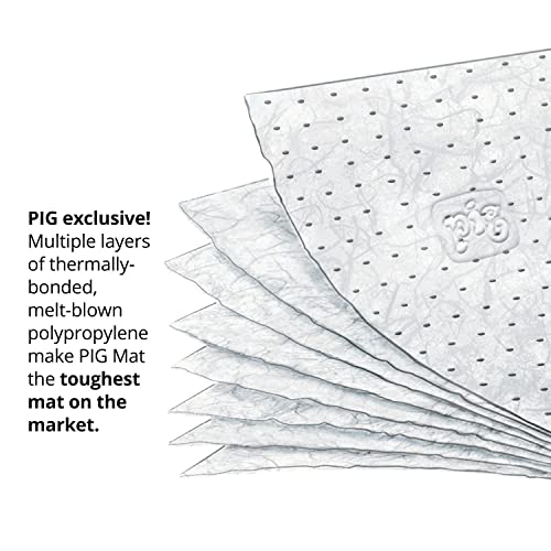 PIG Oil-Only Absorbent Mat Roll | Heavyweight | Absorbs 32.4 gal per roll | 150' L x 24" W | MAT424 - size: 24" x 150'