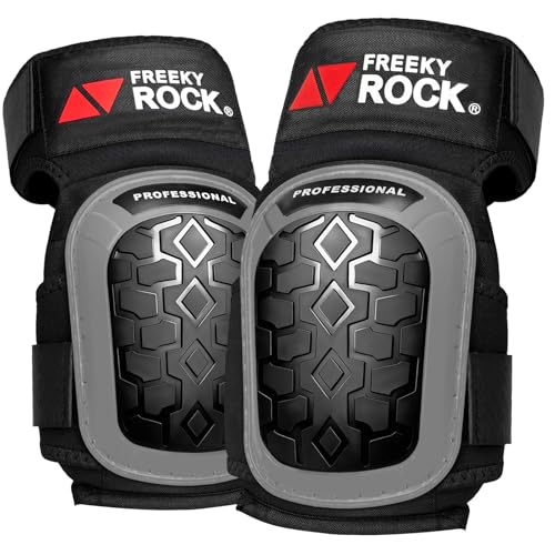 Knee Pads for Men Construction Knee Pads for Work with Heavy Duty Anti-Slip Cap Work Knee Pads with Thick Gel Padding Reinforced Thigh & Shin Straps for Construction Flooring Roofing, Gray - color: Grey-T