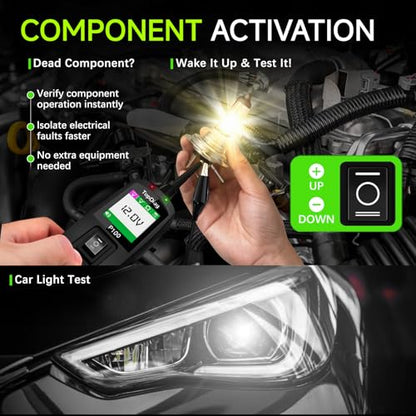 Circuit Tester Automotive, Power Circuit Probe Tester, Test Light Automotive with 40FT Cable, Car Fuse Tester, AC DC 12V 24V Car Diagnostic Tool, P100 - style: P100