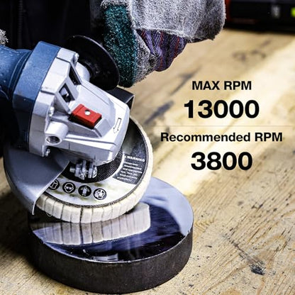 ABARPRO 4.5" x 7/8" Vertical Wool Polishing Disc for Angle Grinder, Wool Buffing Wheel Pad for Polishing Rough Surface to a Mirror Finish, for Metal Aluminum Marble Wood, 5 Pack - style: 5pack-Vertical Wool Polishing Disc