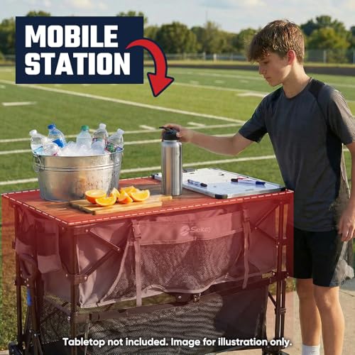 Sekey 500LBS Heavy Duty Double Decker Wagon with Extender, 400L Large Capacity Collapsible Garden Cart Fits 10x10 Canopy, All-Terrain Big Wheels with Brakes, Foldable Utility Wagon for Sports, Camping - color: Gray