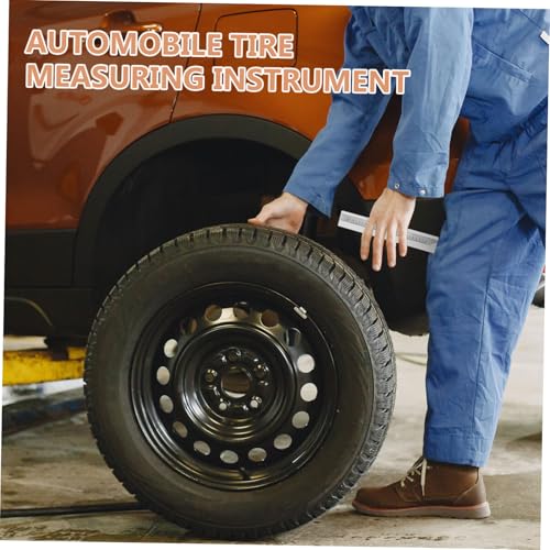 Accurate Metal Tire Tread Depth Gauge with Lens for Precise Tire Measurement Multi-Functional Tool for Cars Trucks and Brake Pad Depth Checking User-Friendly Design