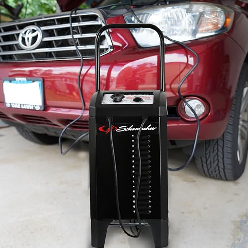Schumacher Electric Wheeled Manual 10A Car Battery Charger and 200A Engine Starter, 2-in-1 Solution, 40A Boost, for 6V/12V Power Sport, Automotive, and Marine Batteries, SC1446 - style: 200 Amp