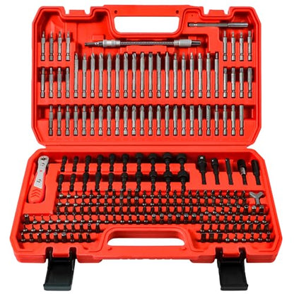 AMM 232-Piece Ultimate Screwdriver Bit Set, Cr-V Steel Impact Driver Bits, Includes Security, Drill, Nut Driver, Ratchet Wrench & Holder