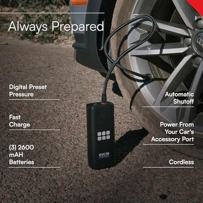 Viair Every Vehicle Carry EVC31 PRO - rechargeable, portable air compressor, dual power source, LED gauge w/preset - Tire Inflator Ideal for LT truck & suv's, cars, motorcycles, & E-bikes - style: EVC31 Pro