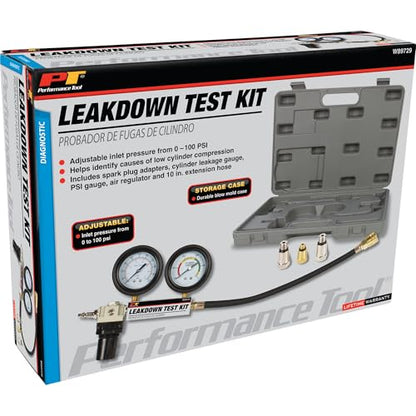 Performance Tool W89729 Leak-Down Test Kit (Not a compression Tester) , black - style: Leak-Down Test Kit (Not a compression Tester)