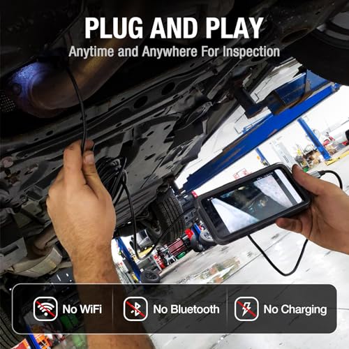USB C Endoscope Camera with Light, Teslong Type-C Snake Borescope Camera with 8 LED Lights, 10FT Flexible Waterproof Inspection Cam, Fiber Optic Scope Compatible with iPhone 15/16/17, Android Phone | Plug and Play, 8 LED Lights, 1.0MP HD Camera, IP67 Wate