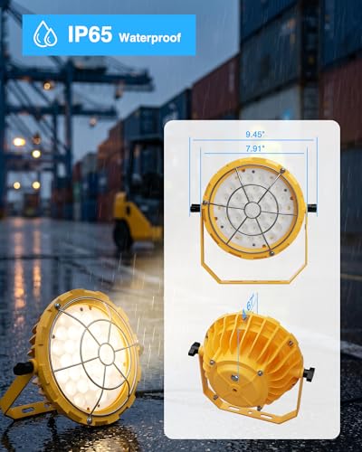 60W LED Dock Light – IP65 Waterproof, 6600LM, 180° Adjustable Head for Indoor & Outdoor Security, Warehouse & Container Areas - size: 60W-1Pack