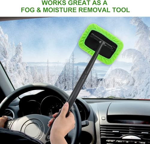 Xindell Interior Windshield Cleaner Tool – Inside Car Window Cleaning Kit with 22“ Detachable Handle, Interior Windshield Squeegee for Clear Vision, Auto Detailing Kit for Car, Home & Outdoor Windows - size: 2pack