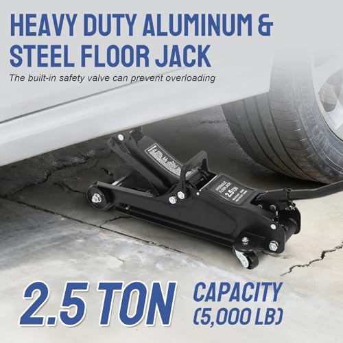2.5 Ton Low Profile Hydraulic Aluminum Floor Jack and Car Truck Tire Change Lift for High Body Frame Cars