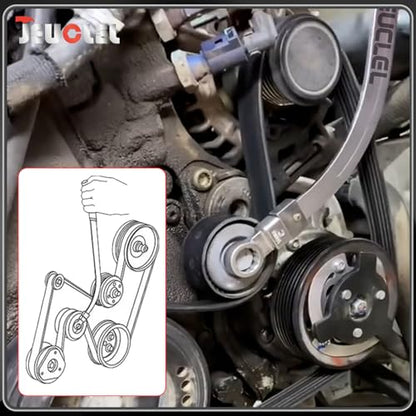 15PCS Universal Auxiliary Idler Belt Tensioner Pulley Removal Tool Kit, 12-Point 12-19mm (0.47"-0.74") Serpentine Belt Tension Pulley Wrench Set, Engine Timing Belt Tensioning Nut Bolt Screw Remover | 12Point, 12-19mm(0.47"-0.74") Serpentine Belt Tension