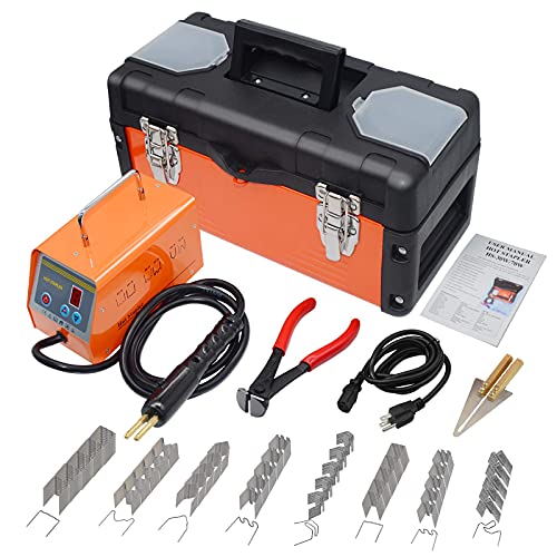 Plastic Welding Kit with 800PCS Staples/5-Levels Power/LED Display Light, 110V Car Bumper Hot Stapler Gun Plastic Welder Machine