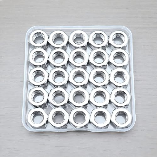 25 Pcs M12-1.75 Hex Nuts, 304 Stainless Steel | Standard Metric Coarse Thread, Hardware Nuts - size: M12 (25Pcs)
