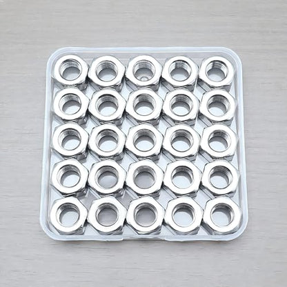 25 Pcs M12-1.75 Hex Nuts, 304 Stainless Steel | Standard Metric Coarse Thread, Hardware Nuts - size: M12 (25Pcs)
