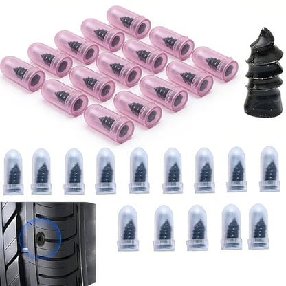 30 PCS Tire Repair Rubber Nail Kit, Vacuum Tire Repair Screws Tire Plug Kit, Fast Tool Self Service Tire Repair Nail, Universal for Most Cars SUVs and Trucks (Black) - size: 30 PCS