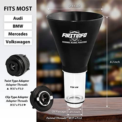 FIRSTINFO Engine Oil Funnel for Volkswagen Vehicles | Spill-Free Hands-Free, Easy Oil Change Tool, F3553VW