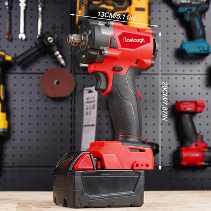 1/2 Inch Compact Impact Wrench with FRIC Ring, 250 ft-lbs Breakaway Torque, Brushless Motor, 4-Mode Control, LED Light, for Automotive Repair and Tire Changes