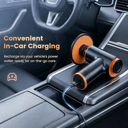 Cordless Car Buffer Polisher Kit, Dual Action Random Orbital Polisher for Car Detailing, 2 Variable Speeds 1700-2500RPM, Polishing Detailing & Waxing Machine for Car Boat with 2 x 2000mAh Battery