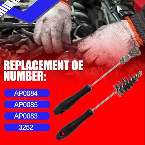 SMMS 2PCS Injector Sleeve Cup Bore Seat Cleaning Brush Kit for Ford Powerstroke 7.3L 6.0L 6.4L 6.7L 1994-2018, Caterpillar(CAT) 3126 C7 C9 Navistar, Replaces OE AP0084 AP0085 3252