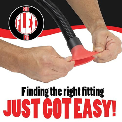 10 Foot Long Power Tool Hose w/ 5 Fittings & 3 Sili Flex Fit Fittings - size: Hose w/ 8 Fittings