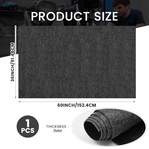 1 Pcs Oil Spill Mat Set (36"×60") - Complete Garage Floor Protection - Front & Rear Car Coverage - Reusable Washable Oil Drip Mats