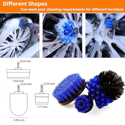 18Pcs Car Detailing Kit, Interior & Exterior Car Cleaning Tools,Detailing Brushes,Wash Mitt,Tire Brush,Towels,Duster,Microfiber Wax Applicators,Air Vent Brush