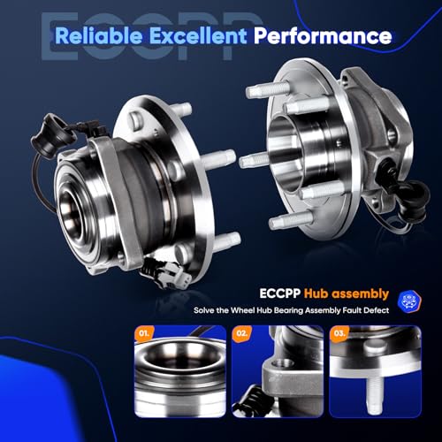 ECCPP 512358 Wheel Bearing Hub Assembly for Chevrolet Equinox 2007-2009 | for Saturn Vue 2008-2010 5 lugs w/ABS Sensor Pre-Greased Sealed - size: 512358