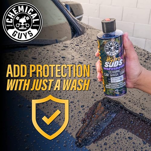 Chemical Guys HydroSpeed & HydroSuds Car Wash Kit – Ceramic Quick Detailer and Car Wash Soap Bundle – Car Detailing Kit with High Foam Shine Protection, Works with Foam Cannon or Gun, 16 oz Each