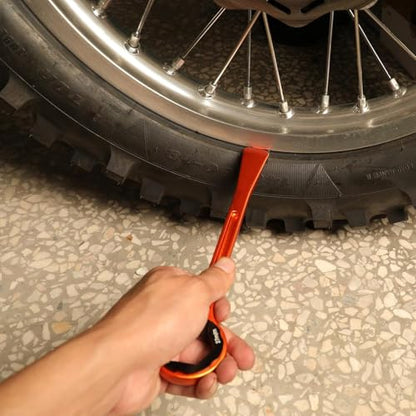 10MM/0.39'' 13MM/0.51'' 22MM/0.87'' 27MM/1.06'' 32MM/1.26''Tire Iron Lever Tool Spoon Motorcycle Tire Change Kit Wrench Set Tire Repair Tool for European Bike XC SX XC EXCF - color: 13mm--orange