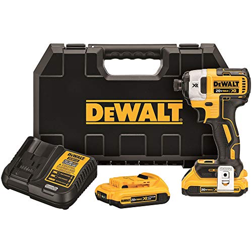 DEWALT 20V MAX* XR Impact Driver Kit, Brushless, 3-Speed, 1/4-Inch, 2.0-Ah (DCF887D2), Pack of 1 - style: NEW - 20V MAX XR Impact Driver Kit