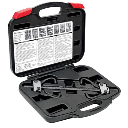 Powerbuilt Strut Coil Spring Compressor Tool Kit, Compress, Remove and Install Vehicle Strut and Coil Springs Set for Vehicles, Storage Case 648628, Black