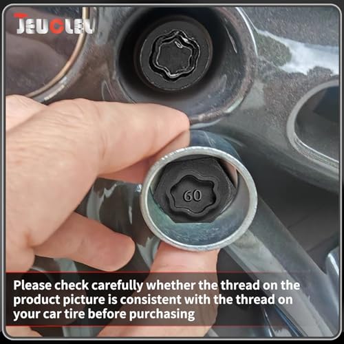 60 Wheel Locking Nut Key for BMW, Socket Adapter (OD 27mm-ID 25mm) | Wheel Lock Nut Socket Adapter, Anti-Theft Lug Nut Removal Tool, Anti-Theft Screw Remover, Repair Tool, Tyre Fitting, garage - color: Socket 060