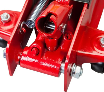 Big RED T825051-1 Torin Hydraulic Low Profile Trolley Floor Jack with Single Piston Quick Lift Pump, 2.5 Ton (5,000 lb) Capacity - Red - size: 2.5 Ton (5,000 lb) single pump quick lift, style: Steel