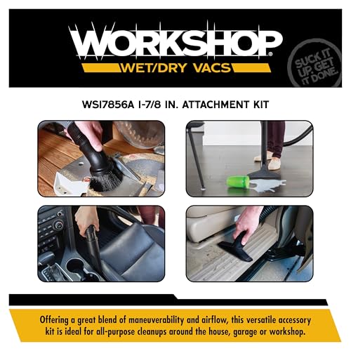 WORKSHOP Wet/Dry Vacs WS17856A 1-7/8-in. 6-Piece Shop Vacuum Attachment Kit
