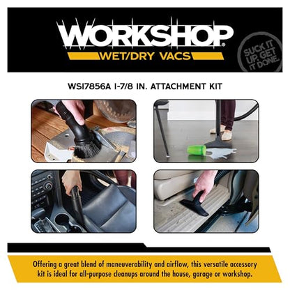 WORKSHOP Wet/Dry Vacs WS17856A 1-7/8-in. 6-Piece Shop Vacuum Attachment Kit