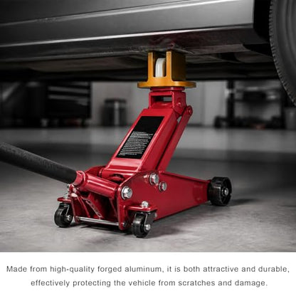 Universal Magnetic Jack Pad, 0.39" Width Slotted Jack Puck Pinch Weld Frame Rail Adapter Pad, Heavy Duty Aluminum Grooved Jacks Lift Pads Automotive Repair Accessories (Orange) - color: Orange