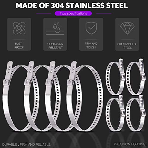 Swpeet CV Joint Boot Clamp Pliers Kit - 10Pcs Ear Boot Tie Pliers, Car Band Tool Kit, Automotive Hose Axle Plier for Most Cars - size: 10Pcs CV Boot Clamp + Pliers Kit