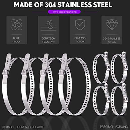 Swpeet CV Joint Boot Clamp Pliers Kit - 10Pcs Ear Boot Tie Pliers, Car Band Tool Kit, Automotive Hose Axle Plier for Most Cars - size: 10Pcs CV Boot Clamp + Pliers Kit