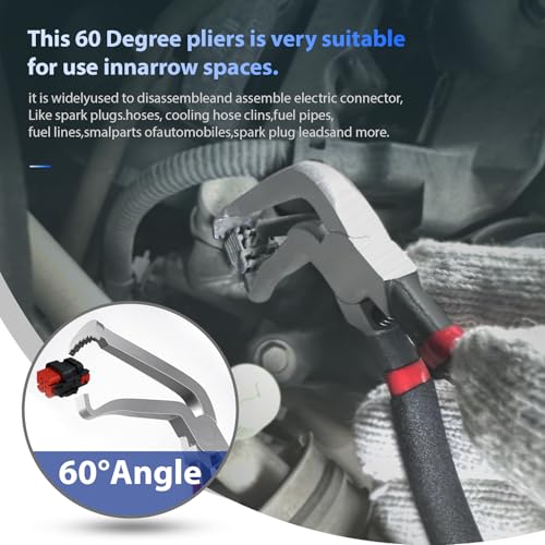 Electrical Disconnect Pliers 3pack Fuel Line Pinch Clamp Crimp Tools | Automotive Tools Connector Clamps, Ignition Coil Safety Wire Plier, for Cars Trucks Clamp Repair - color: Carbon Steel