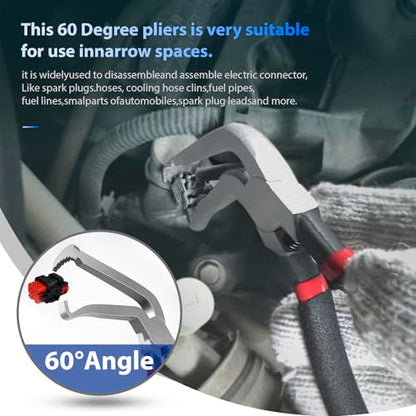 Electrical Disconnect Pliers 3pack Fuel Line Pinch Clamp Crimp Tools | Automotive Tools Connector Clamps, Ignition Coil Safety Wire Plier, for Cars Trucks Clamp Repair - color: Carbon Steel