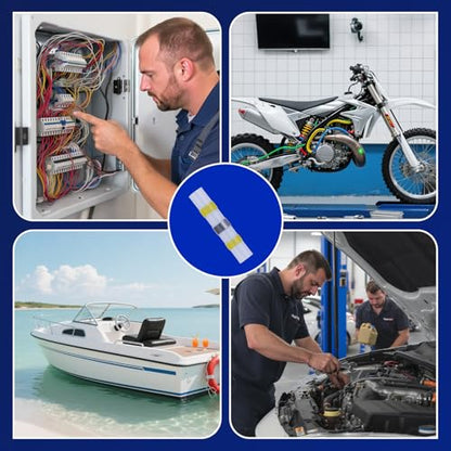 800pcs Waterproof Solder Seal Wire Connectors - Heat Shrink Self-Soldering Electrical Connectors Kit for Automotive Marine (26-10 AWG, 4 Sizes) (800PCS)