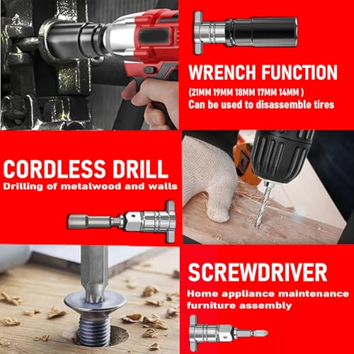 1/2" Cordless Impact Wrench 980 N.m Power Impact, w/2pcs 21V 2x6.0AH M18 Rechargable Battery, Fast Charger,Impact Driver Kit (0-8800 rpm), Socket for drill,Screwdriver,lug nuts