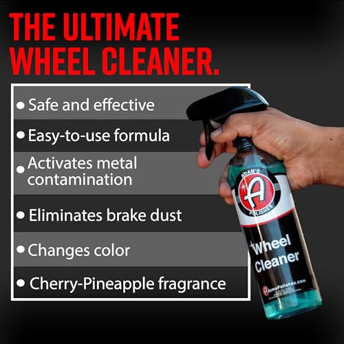Adam's Polishes Wheel Cleaner Gallon - Tough Wheel Cleaning Spray for Car Wash Detailing | Rim Cleaner & Brake Dust Remover | Safe On Chrome Clear Coated & Plasti Dipped Wheels| Use w/Wheel Brush - size: 128 Fl Oz (Pack of 1)