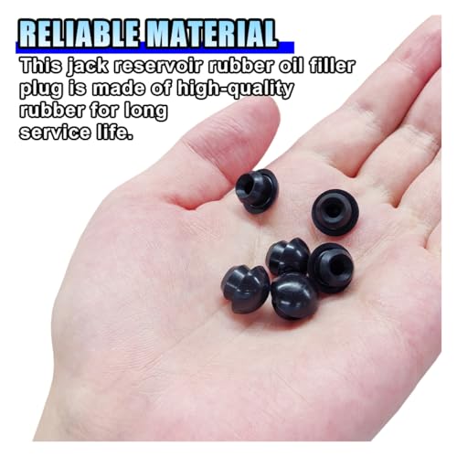 6PCS Bottle Jack Floor Jack Oil Filler Plug, 8mm Rubber Hydraulic Oil Filler Plug Bung, Horizontal Jack Top Pressure Rod for Oil Reservoir Fill Hole (6PCS) - size: 6PCS
