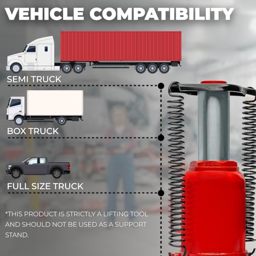 Stark USA 32-Ton Hydraulic Bottle Jack Air-Operated Bottle Jack Lift (64,000lbs) Capacity Portable Low Profile Manual Hydraulic Jack with Handle - size: 32 Ton Pneum Low Profile
