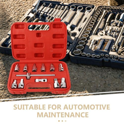 Healeved 12pcs Chrome Alloy Oil Drain Plug Socket Tool Set for Automotive Repairs Compatible with Oil Pan Screws Lightweight and Versatile for Operations