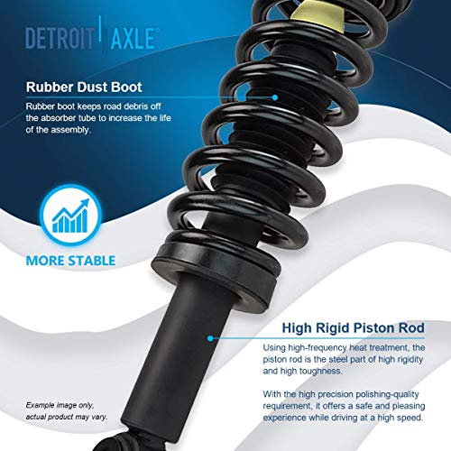 Detroit Axle - RWD Front Struts for 2009-2013 Ford F-150, Complete 2 Struts with Coil Spring 2010 2011 2012 Replacement Suspension Quick Install Ready Strut Shocks Assembly - size: 171140-DA x2/PAIR