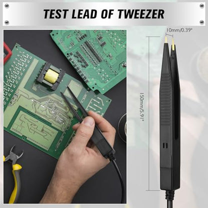 SWANLAKE 11-Piece Multimeter Test Leads Set, CAT III 1000V 20A Multimeter Probes with Alligator Clips, Needle Probe, Banana Plug to Hook Clip, Soft PVC Volt Meter Lead - color: 11PCS Red&Black