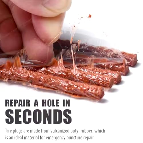 50Pcs Tubeless Tire Repair Bacon Plugs - Universal Rubber Refill Strips for Road & Mountain Bikes