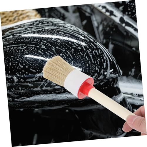 10pcs Car Detail Cleaning Brush Set with Fine Round Head, Pp Bristles for Interior and Engine Detailing, Dashboard and Air Vent Cleaning Tools for Auto Maintenance